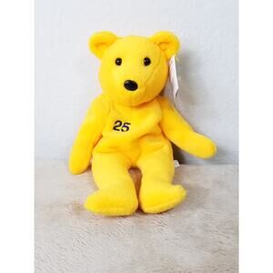 Bamm Beanos Jim Edmonds 25 Yellow Stuffed Animal 1998 Plush Toy 9" Vintage